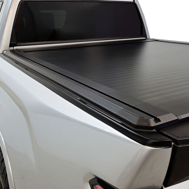 Westin 22-26 Toyota Tundra 5ft 5in. (66in.) Bed Electric Retractable Tonneau Cover - Black - Bull Strap