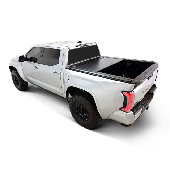 Westin 22-26 Toyota Tundra 5ft 5in. (66in.) Bed Electric Retractable Tonneau Cover - Black - Bull Strap