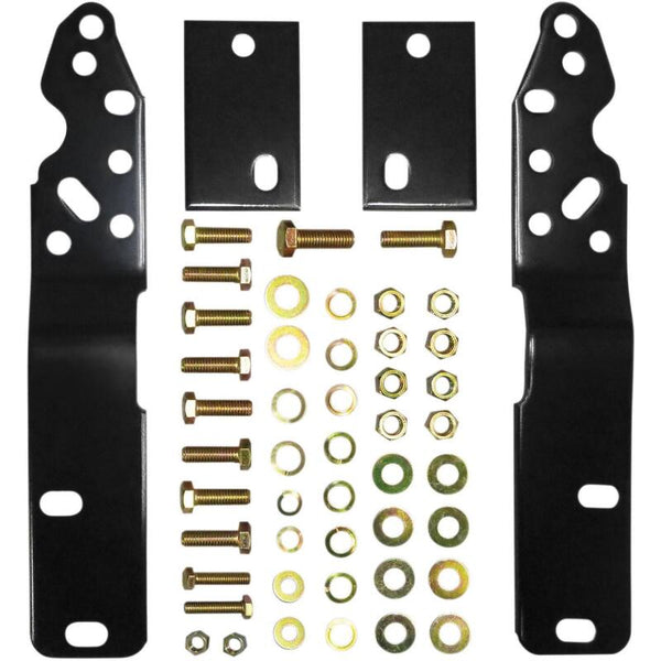 Westin/Fey 72-93 Fleet Side / 97-98 F-250/350HD (Exc. 250LD) Universal Bumper Mount Kit - Black - Bull Strap