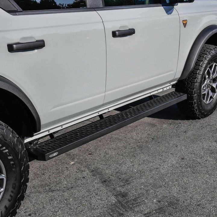 Westin Grate Steps Running Boards 75 in - Textured Black - Bull Strap