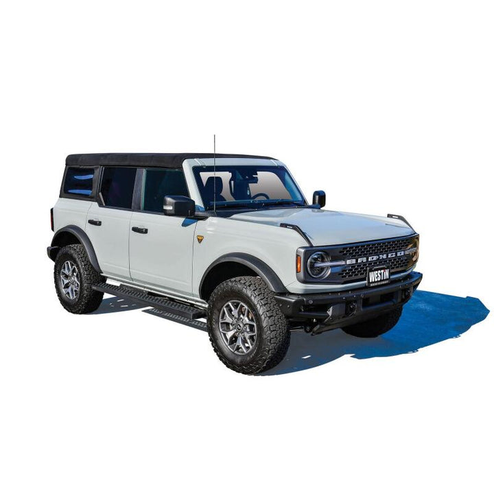 Westin Grate Steps Running Boards 75 in - Textured Black - Bull Strap