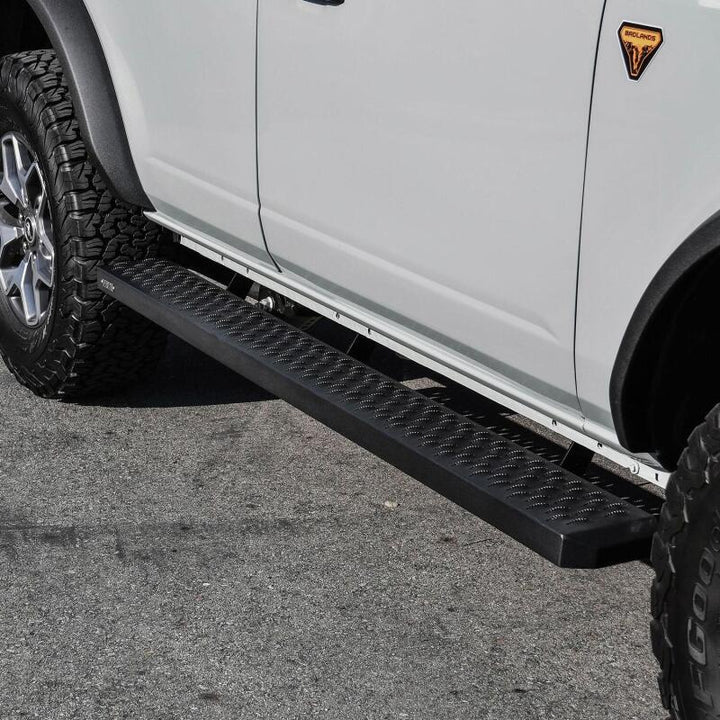 Westin Grate Steps Running Boards 75 in - Textured Black - Bull Strap