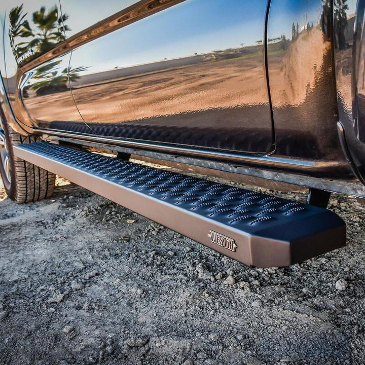Westin Grate Steps Running Boards 79 in - Textured Black - Bull Strap