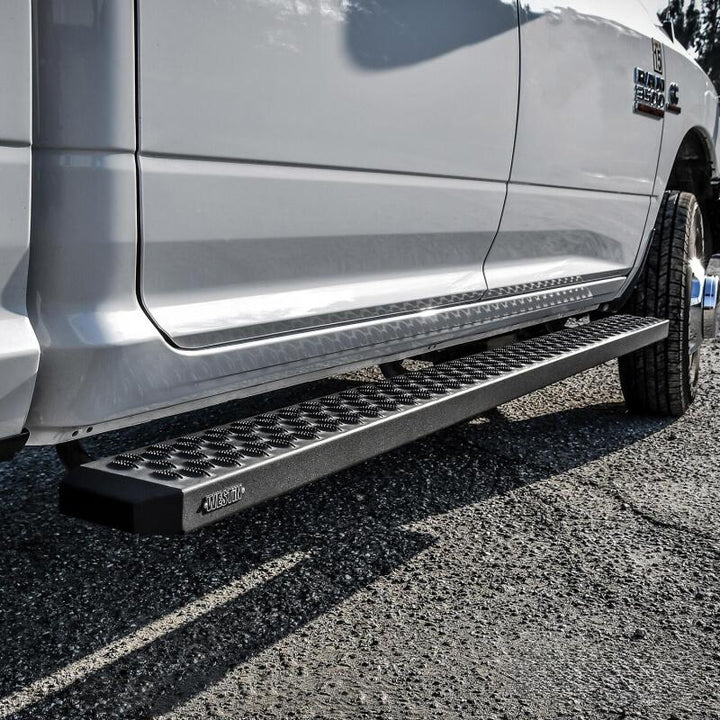 Westin Grate Steps Running Boards 83 in - Textured Black - Bull Strap