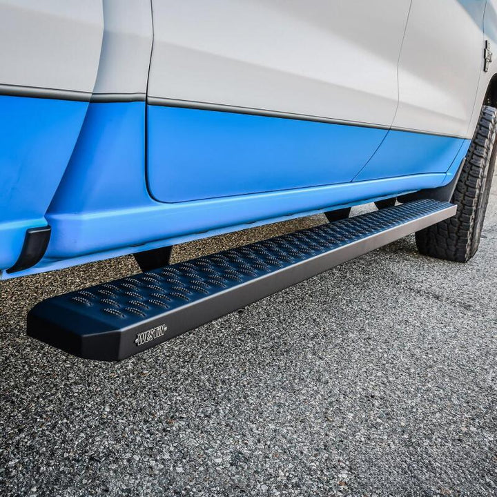 Westin Grate Steps Running Boards 90 in - Textured Black - Bull Strap