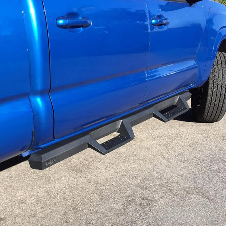 Westin/HDX 05-18 Toyota Tacoma Drop Nerf Step Bars - Textured Black - Bull Strap