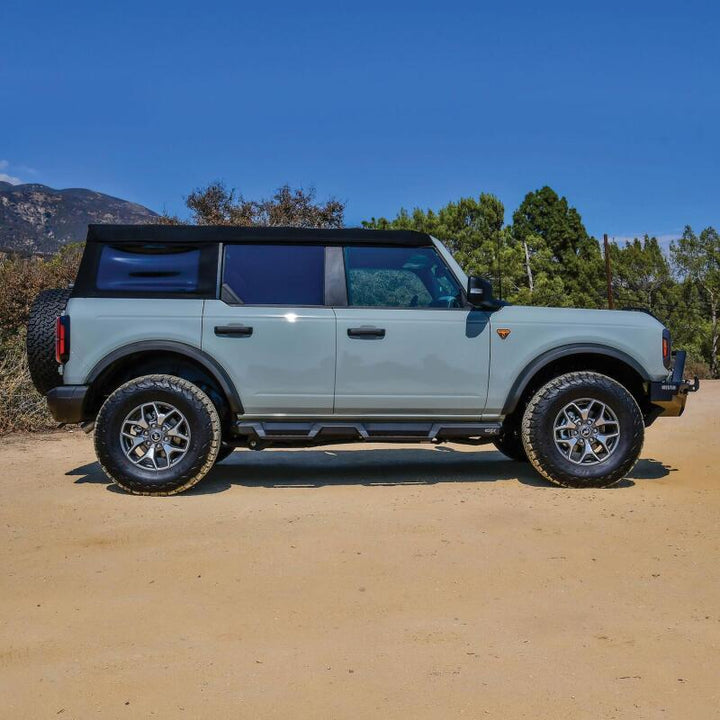 Westin/HDX 2021+ Ford Bronco Drop Nerf Step Bars - Textured Black - Bull Strap