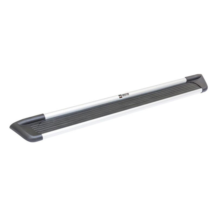 Westin Sure-Grip Aluminum Running Boards 79 in - Brushed Aluminum - Bull Strap
