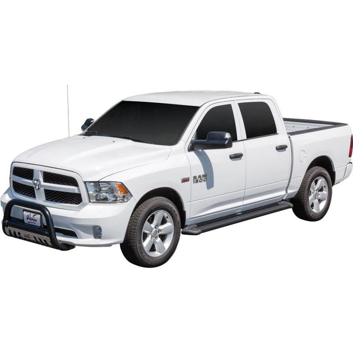 Westin Sure-Grip Aluminum Running Boards 85 in - Black - Bull Strap