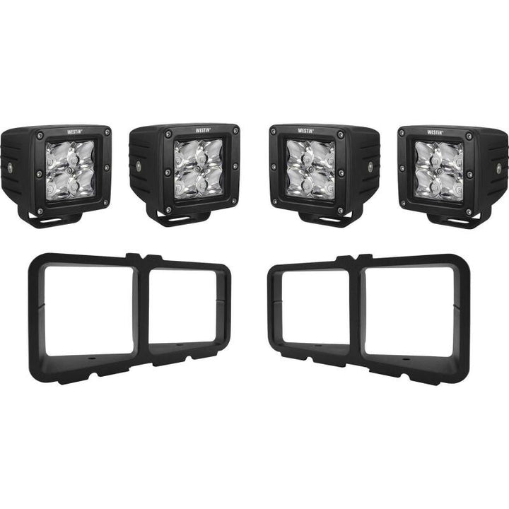 Westin Universal Light Kit for Outlaw Front Bumpers - Textured Black - Bull Strap
