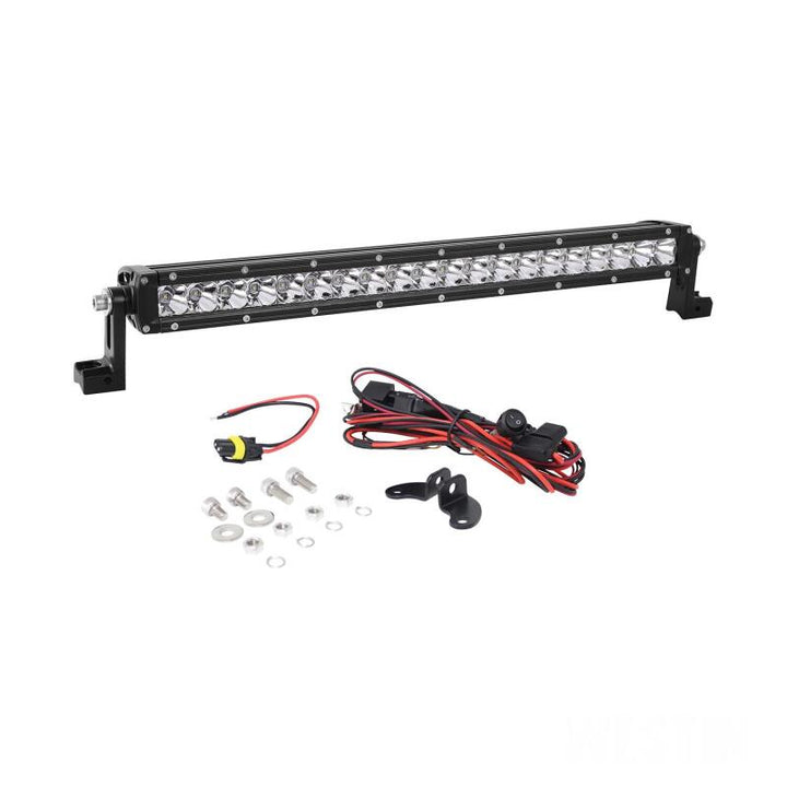 Westin Xtreme LED Light Bar Low Profile Single Row 20 inch Flex w/5W Cree - Black - Bull Strap