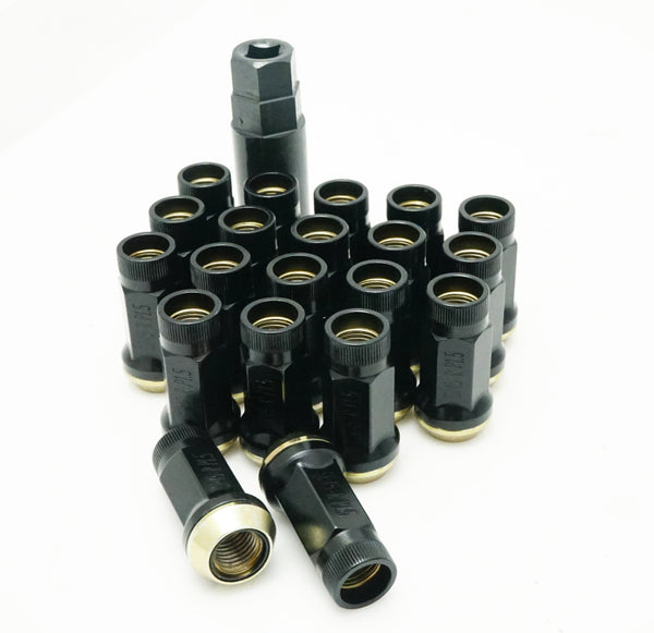 Wheel Mate Muteki SR45R Lug Nut Kit 12x1.5 - Black - Bull Strap