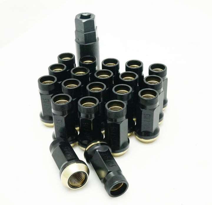 Wheel Mate Muteki SR45R Lug Nut Kit 12x1.5 - Black - Bull Strap