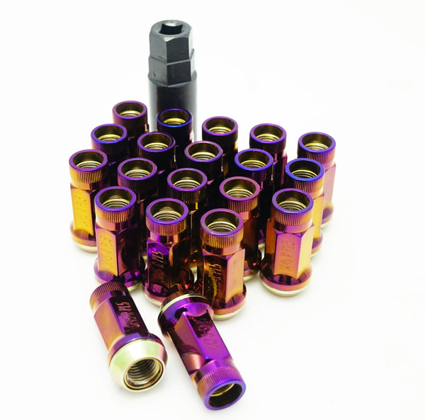 Wheel Mate Muteki SR45R Lug Nut Kit 12x1.5 - Burned Titan - Bull Strap
