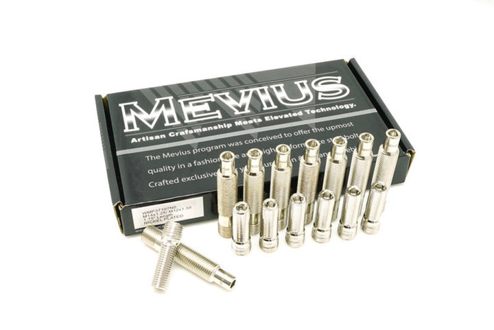 Wheel Mate Stud Conversion M14 x P1.25-M14 x P1.50 / 75mm L - Nickel Finish (QTY 20) - Bull Strap