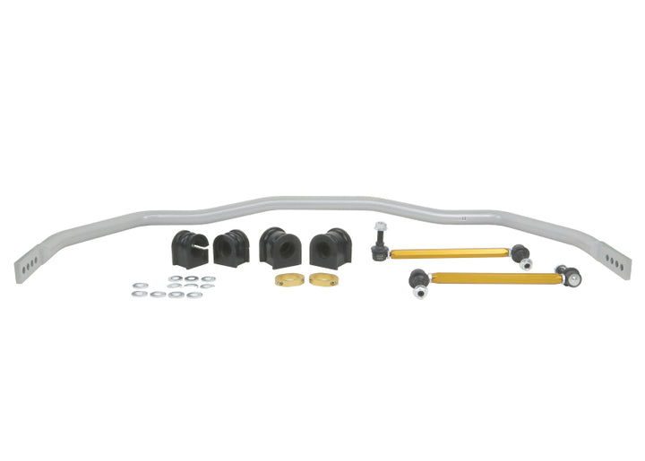 Whiteline 05+ Ford Mustang Coupe (Inc GT/Shelby GT500) Front Heavy Duty Adjustable 33mm Swaybar - Bull Strap
