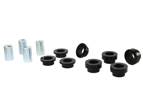 Whiteline 07+ Nissan Skylkine R35 GT-R AWD Front Camber Adj Kit-Upper C/Arm Bushes - Bull Strap