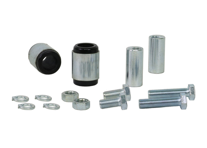 Whiteline 09 lancer Ralliart Rear Camber adj kit-control arm upper bushes - Bull Strap