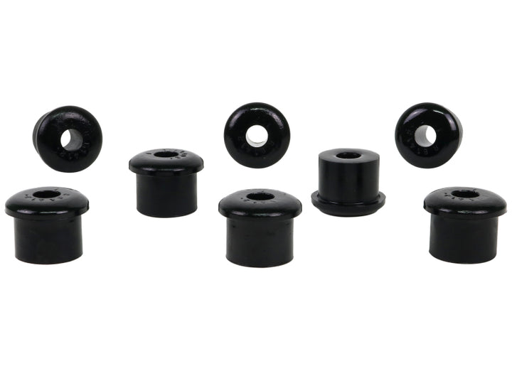 Whiteline 10/65-73 Ford Mustang Rear Spring Eye Rear and Shackle Bushings (35mm OD/15mm ID) - Bull Strap