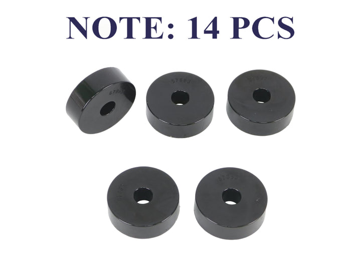 Whiteline 1959-1973 Jeep CJ5 Body Mount Bushing Set - Bull Strap