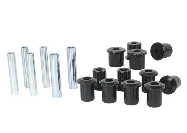 Whiteline 1971-1974 Chevrolet Blazer Front Leaf Spring Bushings - for use w/ Stock Springs - Bull Strap