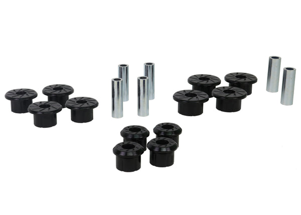 Whiteline 1999-2018 Chevrolet Silverado 1500 Spring - Eye Front/Rear And Shackle Bushing - Bull Strap