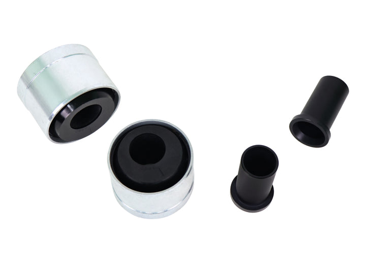 Whiteline 2009+ Nissan 370Z / Z Lower Control Arm - Inner Rear Bushing Kit (Double Offset) - Bull Strap