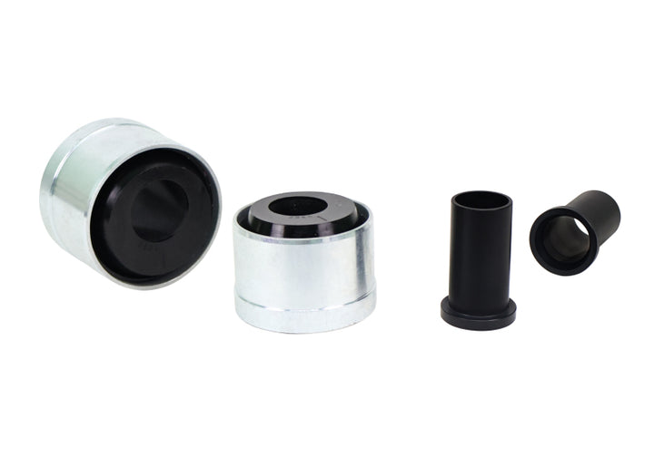 Whiteline 2009+ Nissan 370Z / Z Lower Control Arm - Inner Rear Bushing Kit (Double Offset) - Bull Strap