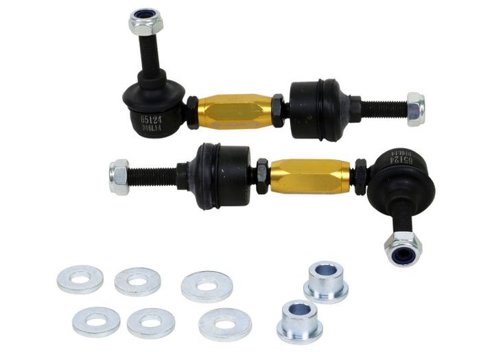Whiteline 2012+ Ford Focus ST Rear Adjustable Heavy Duty Sway Bar Link Kit - Bull Strap