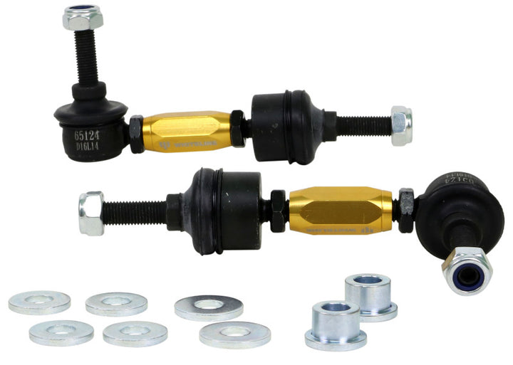 Whiteline 2012+ Ford Focus ST Rear Adjustable Heavy Duty Sway Bar Link Kit - Bull Strap