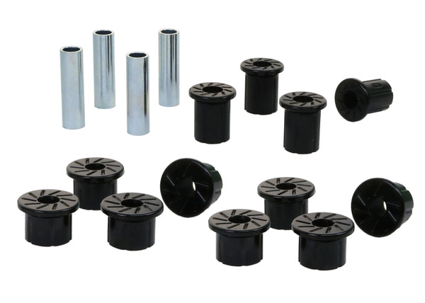 Whiteline 89-95 Toyota Pickup / 01-04 Toyota Tacoma Rear Leaf Spring Shackle Bushing Kit - Bull Strap