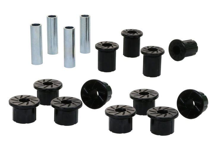 Whiteline 89-95 Toyota Pickup / 01-04 Toyota Tacoma Rear Leaf Spring Shackle Bushing Kit - Bull Strap