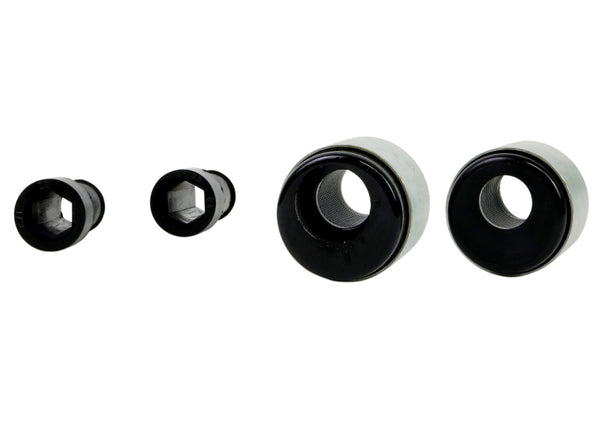 Whiteline Plus 01+ Mini R50 Front Lower Inner Rear Control Arm Bushing Kit (Caster Correction) - Bull Strap