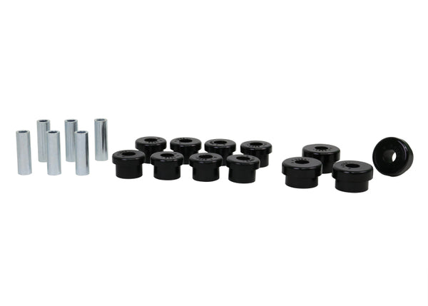 Whiteline Plus 88-00 Honda Civic / 88-9/95 CRX Rear Control Arm - Lower Inner & Outer Bushing Kit - Bull Strap