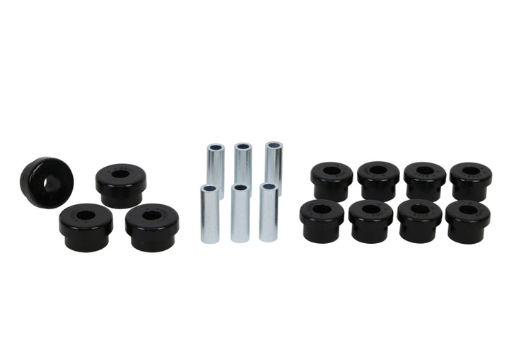Whiteline Plus 88-00 Honda Civic / 88-9/95 CRX Rear Control Arm - Lower Inner & Outer Bushing Kit - Bull Strap