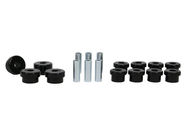 Whiteline Plus 88-00 Honda Civic / 88-9/95 CRX Rear Control Arm - Lower Inner & Outer Bushing Kit - Bull Strap
