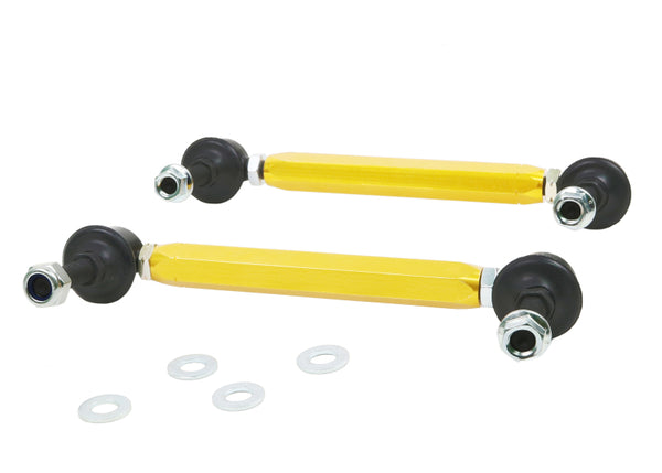 Whiteline Universal Swaybar Link Kit-Heavy Duty Adj Steel Ball w/ 10mm Ball/Ball - Bull Strap