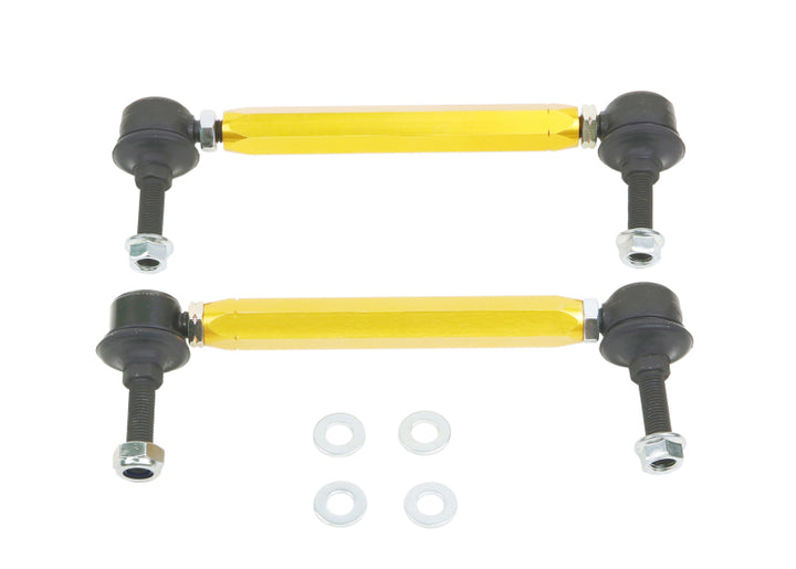 Whiteline Universal Swaybar Link Kit-Heavy Duty Adj Steel Ball w/ 10mm Ball/Ball - Bull Strap