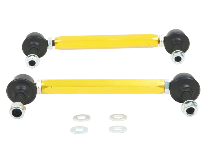 Whiteline Universal Swaybar Link Kit-Heavy Duty Adj Steel Ball w/ 10mm Ball/Ball - Bull Strap