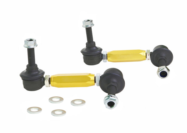 Whiteline Universal Swaybar Link Kit-Heavy Duty Adj Steel Ball w/ 10mm Ball Stud - Bull Strap