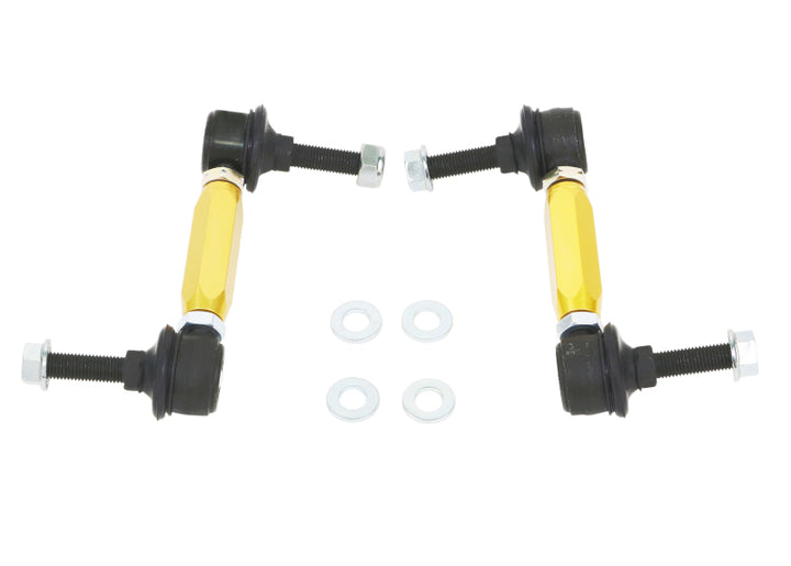 Whiteline Universal Swaybar Link Kit-Heavy Duty Adj Steel Ball w/ 10mm Ball Stud - Bull Strap