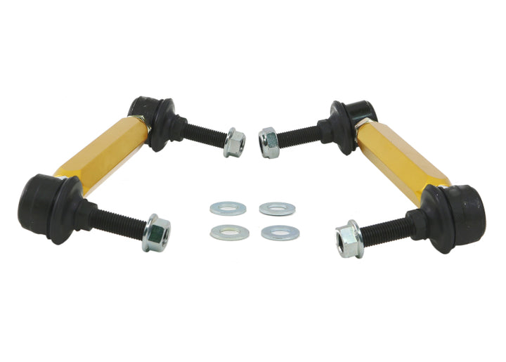 Whiteline Universal Swaybar Link Kit-Heavy Duty Adjustable 10mm Ball Joint - Bull Strap