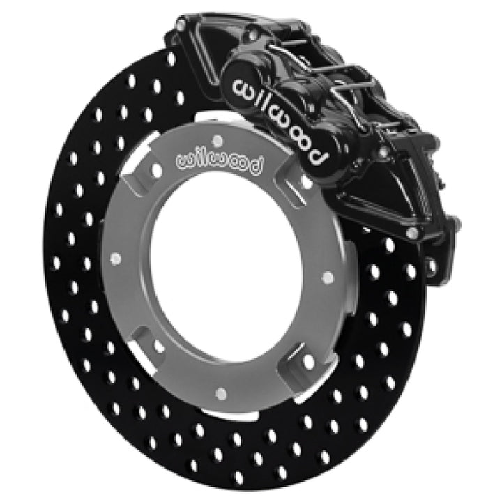 Wilwood 17-21 Can-Am X3RS Black 6-Piston Front Kit 11.25in - Drilled Rotors - Bull Strap