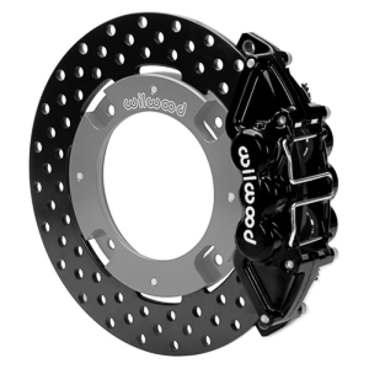 Wilwood 17-21 Can-Am X3RS Black 6-Piston Rear Kit 11.25in - Drilled Rotors - Bull Strap