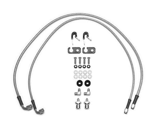Wilwood 18-22 Jeep JL Flexline Kit 33in -3 M10-1.0 IF 1/8-27 NPT Straight 90 Degree - Bull Strap
