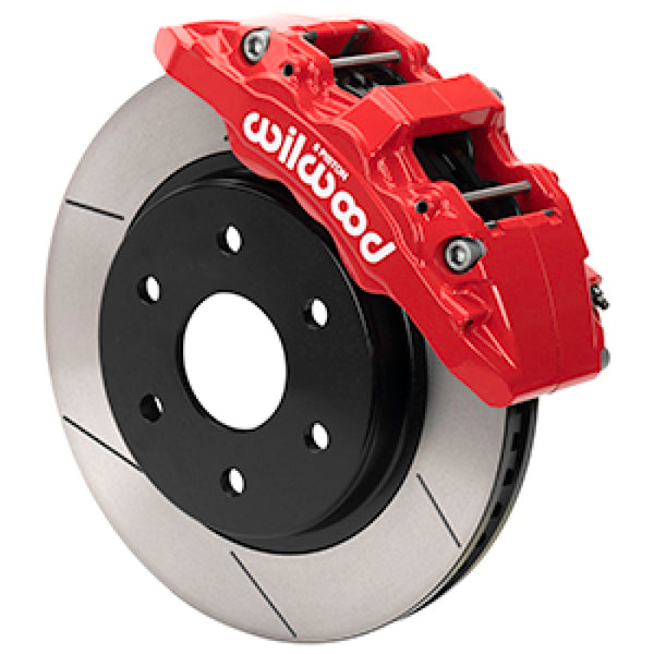 Wilwood 2021 Ford F-150 Raptor Aero6-DM Front Brake Kit - Slotted - Red - Bull Strap