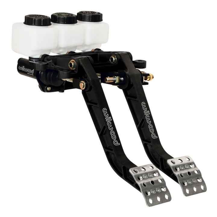 Wilwood Adjustable Dual Pedal - Brake / Clutch - Fwd. Swing Mount - 6.25:1 - Bull Strap