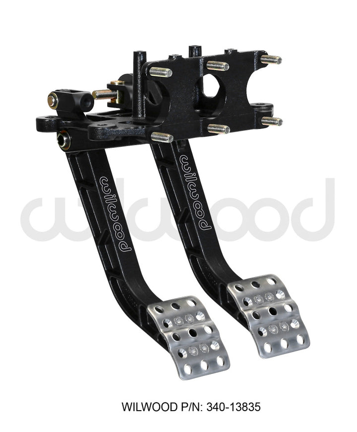Wilwood Adjustable Dual Pedal - Brake / Clutch - Rev. Swing Mount - 5.1:1 - Bull Strap