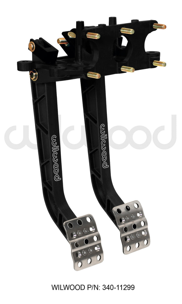 Wilwood Adjustable Dual Pedal - Brake / Clutch - Rev. Swing Mount - 6.25:1 - Bull Strap