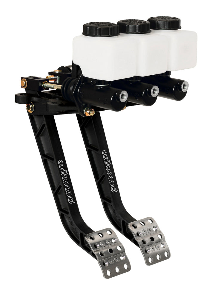 Wilwood Adjustable Dual Pedal - Brake / Clutch - Rev. Swing Mount - 6.25:1 - Bull Strap